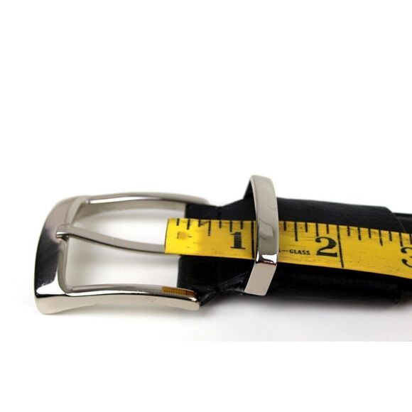 CLASSIC STYLE BLACK GENUINE LEATHER 1 3/8"Wd CASUAL DRESS MEN'S BELT Sz 38 (T13 - Picture 10 of 13